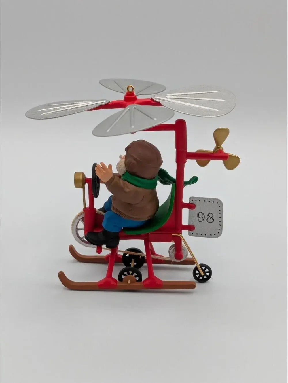 Hallmark Keepsake Santa's Flying Machine 1998, Handcrafted Ornament, Tin, NEW